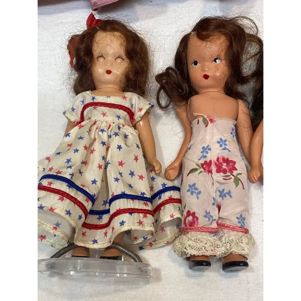 8 Vintage Lot 1940’s 50s Nancy Ann Storybook Dolls Bisque Hard Plastic